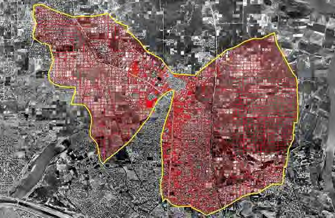 Figure 2: ‘Vector Overlay on Ortho Image’ (sic). Source: Geo Spatial Delhi Limited.